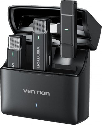 Петличный микрофон Vention NCAB0 <Комплект из двух беспроводных петличных микрофонов USB-C с зарядн>