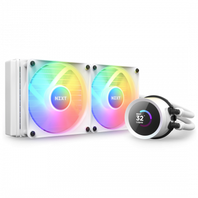 Жидкостная система охлаждения NZXT Kraken 240 RGB <2x120mm RGB, 1.54” LCD Display, white> Жидкостная система охлаждения NZXT Kraken 240 RGB <2x120mm RGB, 1.54” LCD Display, white>