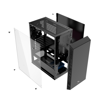 Корпус Wintek Intelligent 802-B TG, ATX/Micro ATX, USB 2*3.0/1*2.0, HD-Audio+Mic, 0,5 mm, 1*12cm Корпус Wintek Intelligent 802-B TG, ATX/Micro ATX, USB 2*3.0/1*2.0, HD-Audio+Mic, 0,5 mm, 1*12cm