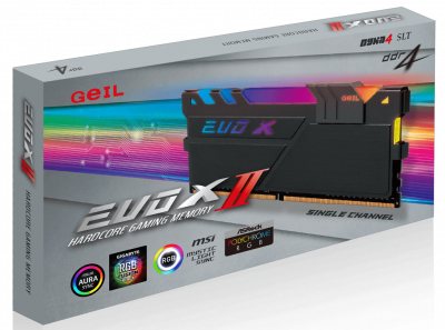Оперативная память 16GB GEIL 3200MHz DDR4 PC4-25600 EVO X II Black RGB GEXSB416GB3200C16BSC