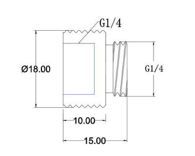 Фитинг удлинитель резьбовой Bykski B-EXJ-10 <10мм, Размер резьбы: G1/4, Black>