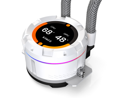 Водяное охлаждение для процессора ID COOLING SL360 XE ( lcd-экран ) white