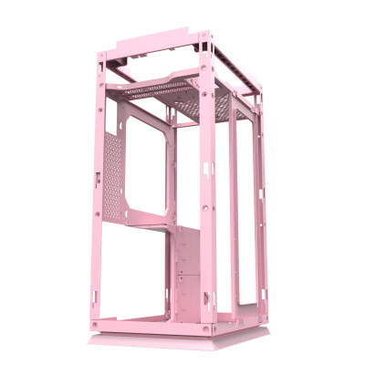 Корпус ПК без БП DarkFlash DLH21 PINK <ITX, 1x3.5, 2xUSB 3.0, 1xType C, 238.8*175*412mm >