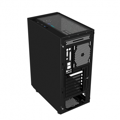 Корпус Wintek Andromeda D531-B TG, Micro ATX, USB 2*3.0/1*2.0, HD+Mic, 0,5mm, 3*12cm RGB fan, black