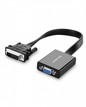Конвертер DVI 24+1 to VGA Ugreen MM108 40259 <DVI 24+1 to VGA, папа/мама, кабель 30см>