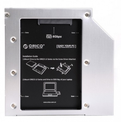 Планка в ноутбук HDD/SSD 2.5" ORICO L127SS-V1-PRO <2.5" 12.7 мм, SATA III, 6+7PIN SATA для ноут>
