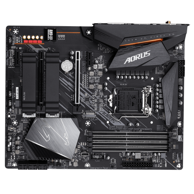 Материнская плата GIGABYTE Z490 AORUS ELITE AC LGA1200 <3xPCI-E HDMI GbLAN Wi-Fi RAID ATX 4DDR4>