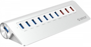 USB Хаб ORICO M3H73P-V1-EU-SV <USB3.0x7, USB-charging x3, SILVER>