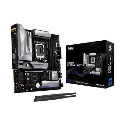 Материнская плата ASRock B860M LIVEMIXER WIFI LGA1851 4xDDR5 4xSATA 3xM.2 1xHDMI 1xThund4 WiFi mATX