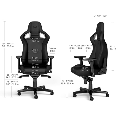 Игровое кресло Noblechairs EPIC Black Edition <Экокожа, подлокотник 4D, газлифт 4> Игровое кресло Noblechairs EPIC Black Edition <Экокожа, подлокотник 4D, газлифт 4>