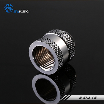 Фитинг удлинитель резьбовой Bykski B-EXJ-15 <15мм, Размер резьбы: G1/4, Silver>