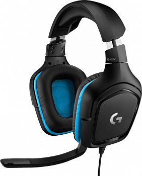 Наушники+микрофон игровые Logitech G432 Gaming <20-20000 Гц, USB/2 x mini jack 3.5 mm, 2 м>