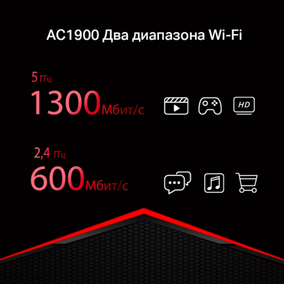 Маршрутизатор беспроводной AC1900 GbE Mercusys MR1900G