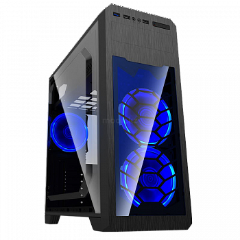 Корпус ПК без БП GameMax G563 <ATX, 3x120mm, USB2.0x2, HD Audio, 418х200х452mm>