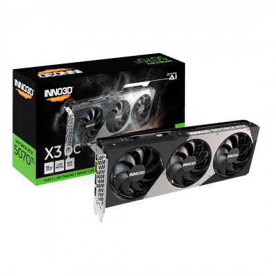 Видеокарта Inno3D GeForce RTX5070 Ti X3 OC 16G GDDR7 256-bit 1xHDMI 3xDP N507T3-16D7X-176068N