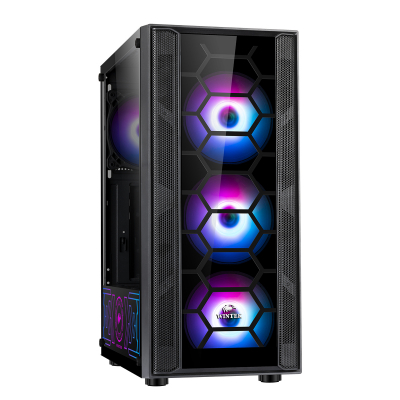 Корпус Wintek Galaxy F507 TG, ATX/Micro ATX, USB 1*3.0/2*2.0, HD-Audio+Mic, 0,5 mm, 4*12cm ARGB fan 