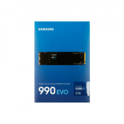 Твердотельный накопитель 2000Gb SSD Samsung 990 EVO M.2 PCIe 4.0 R5000Mb/s W4200MB/s MZ-V9E2T0BW