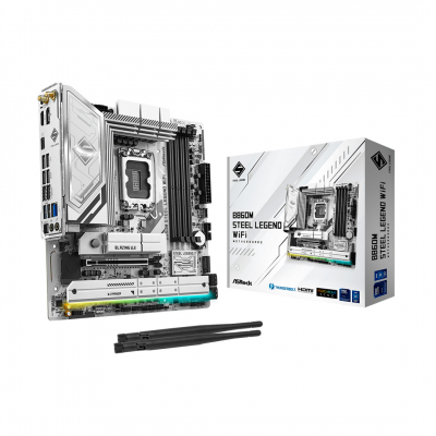 Материнская плата ASRock B860M STEEL LEGEND WIFI LGA1851 4xDDR5 4xSATA 4xM.2 1xHDMI 1xDP WiFi mATX