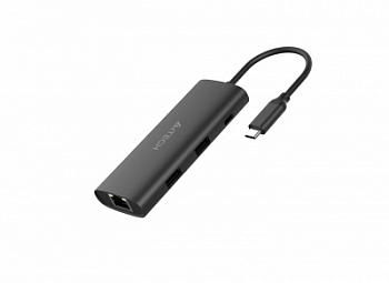 Адаптер A4tech DST-80C <100W, 1 x USB-C PD, 1 x USB-C, 4K HDMI@30Hz, 1 x TF, 1 x SD, 1 x LAN>