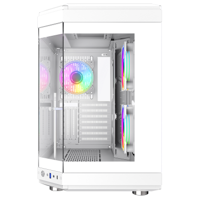 Корпус ПК без БП GameMax HYPE White <3x120FAN>