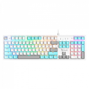 Клавиатура игровая Bloody S510R-Icy White Brown  <USB, механическая, 1,8м>