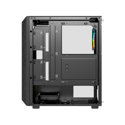 Корпус Wintek Mars PS195-6-M-B TG, ATX/Micro ATX, USB 1*3.0/2*2.0, 0,45mm, 4*12cm ARGB fan, Black