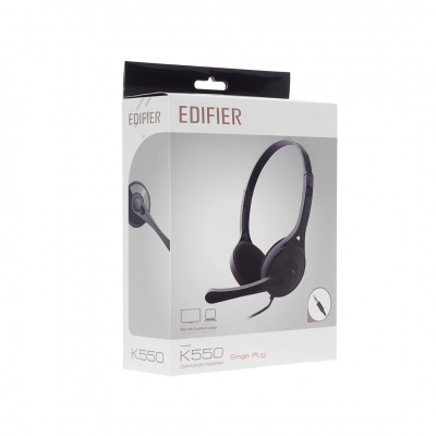 Гарнитура проводная Edifier K550 SINGLE PLUG <охватывающие, jack 3.5 мм>