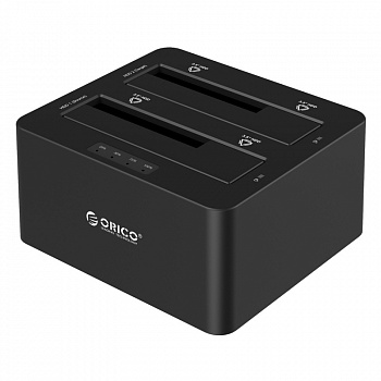 Док-станция HDD 2.5/3.5" ORICO 6629US3-C-V1-EU-BK-BP <USB3.0, SATA III, кабель 1м, 12V3A, BLACK>