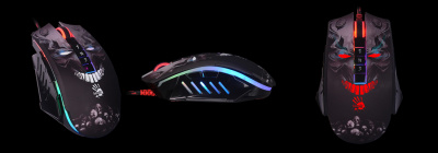 Мышь игровая Bloody P85-Skull-Activated <оптическая, 5K, RGB, 5000 CPI, 1.8 м, USB2.0/ 3.0>