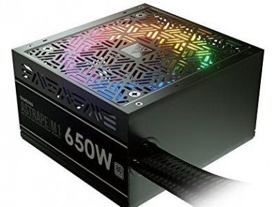 Блок питания ПК  780W GAMDIAS ASTRAPE M1-650W 80PLUS <650W, RGB, APFC,120mmFAN>