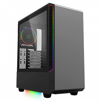 Корпус ПК без БП GameMax Panda T802  BK <1x120mm RAINBOW-N,ARGB Controller,Midi-Tower,window,RGB>