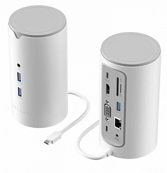 Докстанция Vention TPHWC-EU <USB-C to HDMI/VGA/USB 3.1 Gen 1-C/USB 3.0x3/RJ45/SD/TF/TRRS 3.5mm/PD>