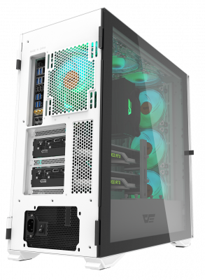 Корпус ПК без БП DarkFlash DLX22 White <EATX, 2x3.5, 1xUSB 3.0, 1xUSB2.0, 1xType C, Audio>