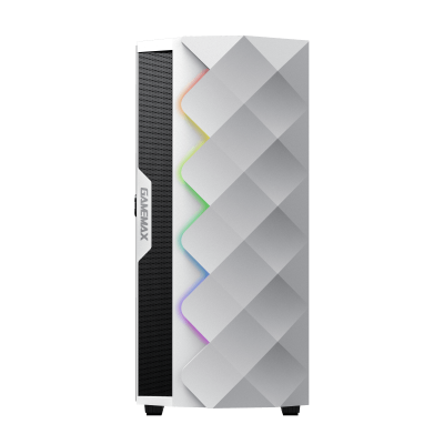 Корпус ПК без БП GameMax Diamond COC White  <MATX, 1x120FAN, 1x140COC>