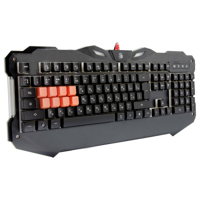 Игровая клавиатура Bloody B328-Black, частично механическая, оптические свичи