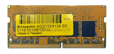 Оперативная память SODIMM DDR4 PC-17000 (2133 MHz)  4Gb Zeppelin (память для ноутбуков) <512x8>