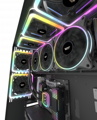 Корпус ПК без БП DarkFlash DF800 <EATX, 9x3.5, 7x2.5, 2xUSB 3.0, 2xUSB2.0, Audio, 552*271*771mm>