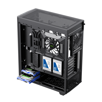 Корпус ПК без БП GameMax Precision Black <MATX, 1x120FAN, 1x140COC>