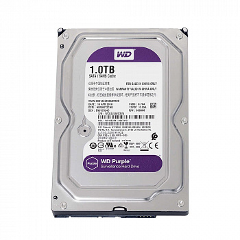 Жесткий диск HDD 6Tb Western Digital Purple, SATA-III, 3,5 IntelliPower 64MB (WD60EJRX)