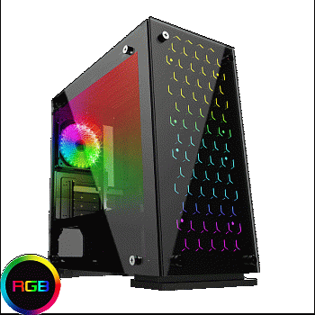Корпус ПК без БП GameMax H605-TB <MATX, 3x120 RGB, USB2.0x2, USB3.0x1, 350x188x380mm>