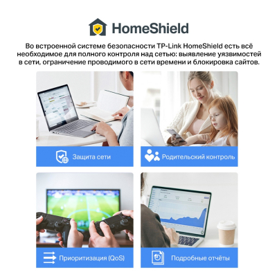 Домашняя Mesh Wi-Fi система GbE AX5400 Tp-Link Deco X60 (1-pack) Wi-Fi 6