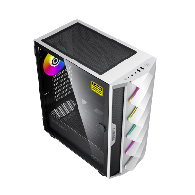Корпус ПК без БП GameMax Diamond COC White  <MATX, 1x120FAN, 1x140COC>