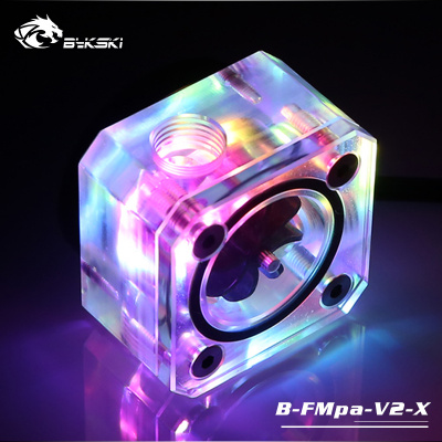 3-ходовой индикатор потока Bykski B-FMpa-V2-X-RBW <Прозрачный/RBW>