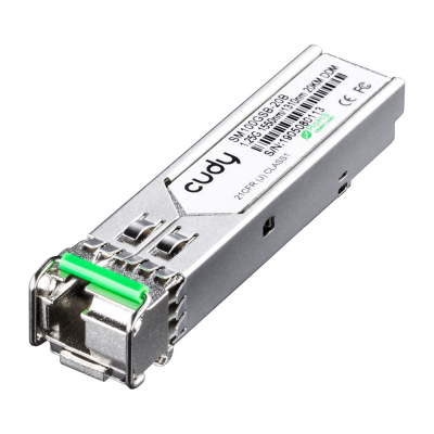 Оптический трансивер GbE SFP WDM CUDY SM100GSB-20B <1.25Gbs, SM, Bi-di, 1550Tx/1310Rx DFB 20km>