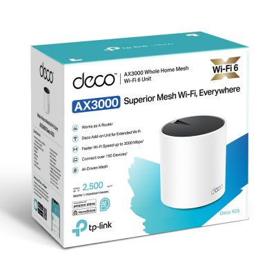 Домашняя Mesh Wi-Fi система GbE AX3000 Tp-Link Deco X55(1-pack) Wi-Fi 6