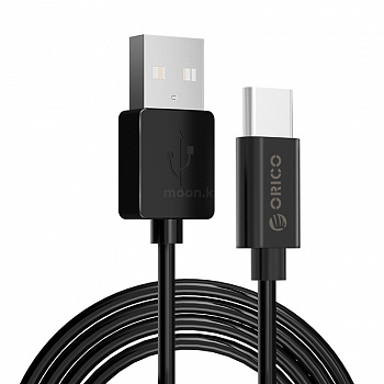 Кабель Type C ORICO BTC-10-BK <1М, USB2.0, 2A, Black>