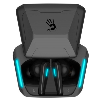 Наушники TWS Bloody M70-Black+Blue <BTv5.0, 400+60mAh, MOCI, 99dB, LED>