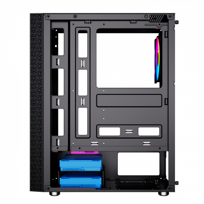 Корпус Wintek Mosaic PW09-05-B TG, ATX/Micro ATX, USB 1*3.0/2*2.0, HD-Audio+Mic, 0,5 mm,1*12cm fRGB