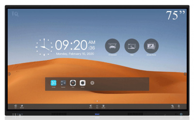 Интерактивная LED панель 75" IQTouch TB1000 <20 касаний, 3840*2160, 4K UHD, Android 9.0>