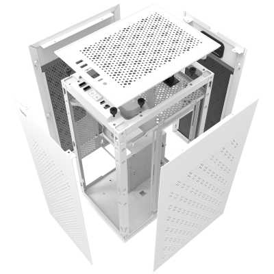 Корпус ПК без БП DarkFlash DLH21 WHITE <ITX, 1x3.5, 2xUSB 3.0, 1xType C, 238.8*175*412mm >